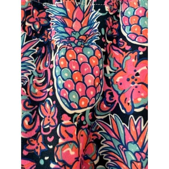 Simply Southern Pineapple Hibiscus Print Leggings- Size OS - Picture 3 of 6